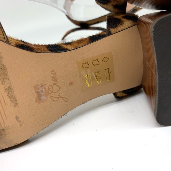 J. CREW Penny Ankle Strap Sandals in Leopard Calf Hair 9 - Picture 14 of 14